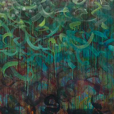 Mermaid - Panel Painting by Mia Scheffey